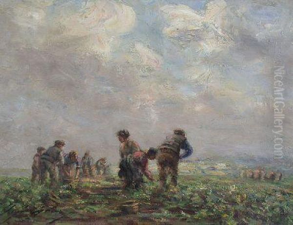 The Harvest Oil Painting by J.G. Gray