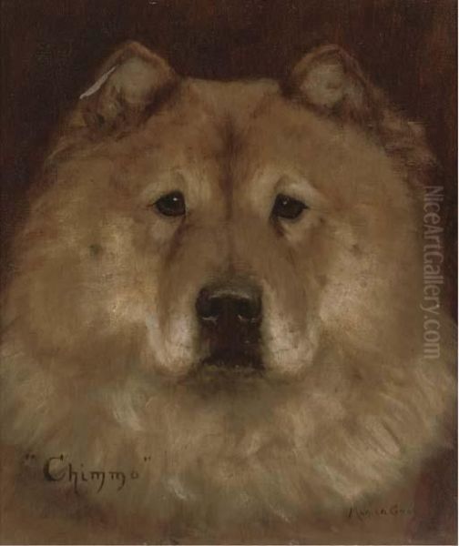 Chimmo The Chow Chow Oil Painting by Monica Gray