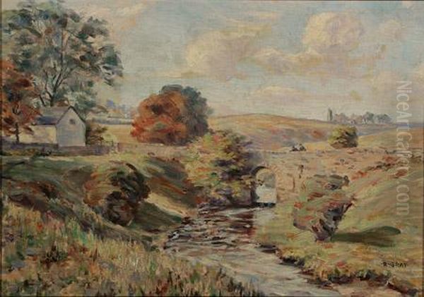 Countryside With Winding River by Ronald Gray