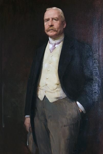 Portrait Of Major Albert Gybbon Spilsbury Oil Painting by Torfrida Gray