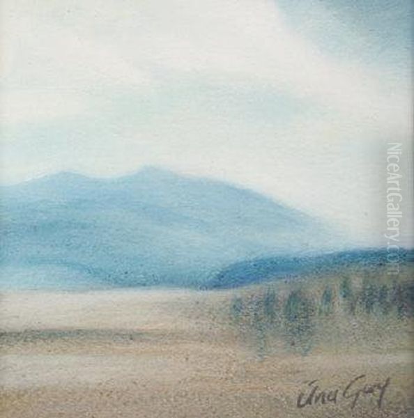 Mountain Light Oil Painting by Una Gray