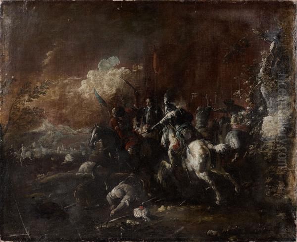 Choc De Cavalerie Oil Painting by Ciccio Graziani