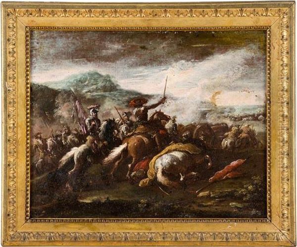 Battaglia Di Cavalieri Oil Painting by Ciccio Graziani