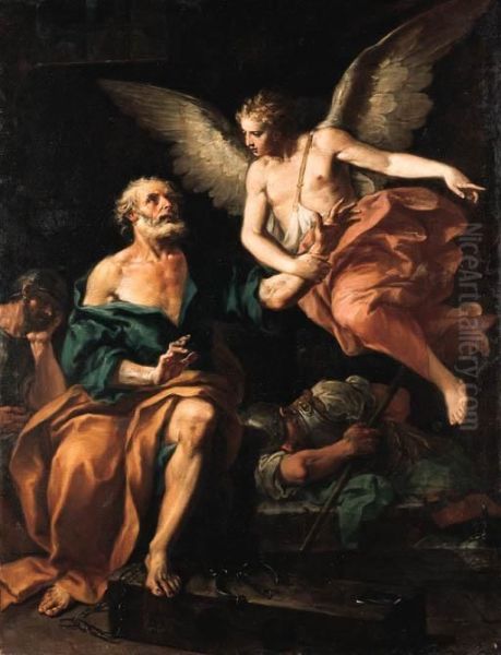 The Liberation Of Saint Peter Oil Painting by Ercole Graziani