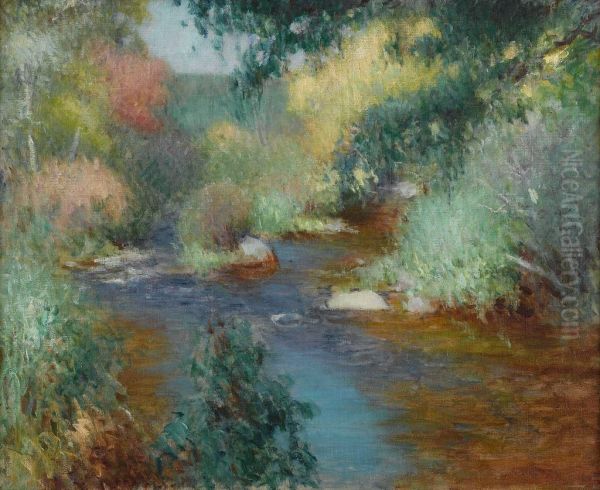 Mountain Stream Oil Painting by Edmund William Greacen