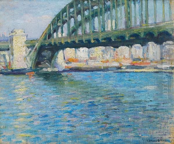 Hell Gate Bridge Oil Painting by Edmund William Greacen