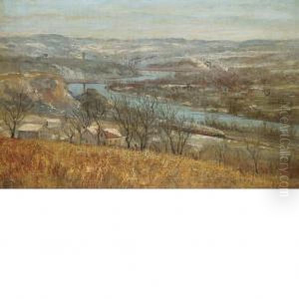 View Near Pittsburgh Oil Painting by Harry E. Greaves