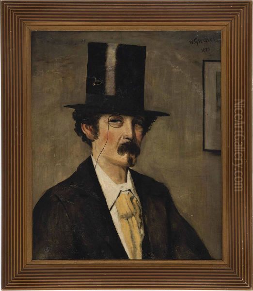 Whistler In A Top Hat Oil Painting by Walter Greaves