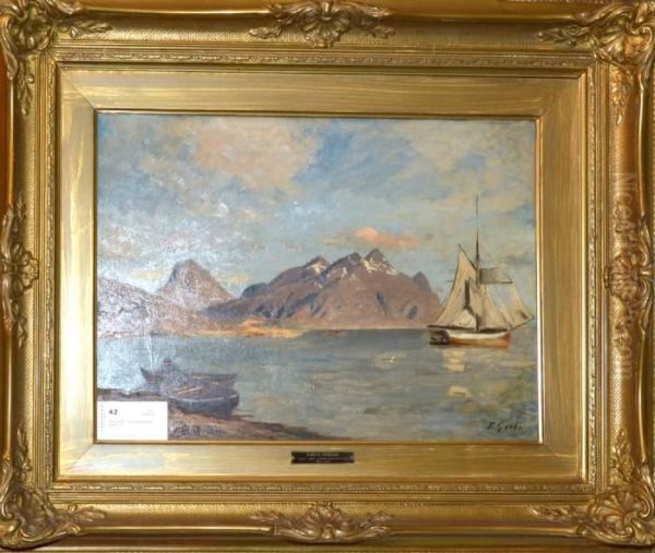 Kustlandskap Oil Painting by Greben