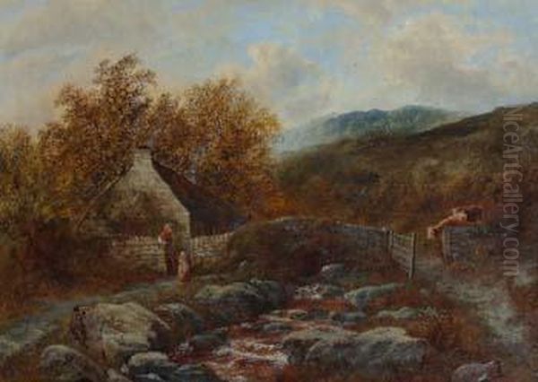 A Mountain Home Bettws-y-coed Oil Painting by Alfred H. Green