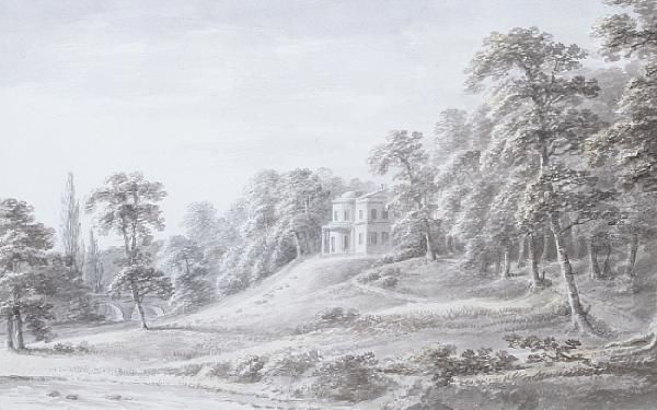 Gresford Lodge, Home Of Mrs. Parry Oil Painting by Amos Green