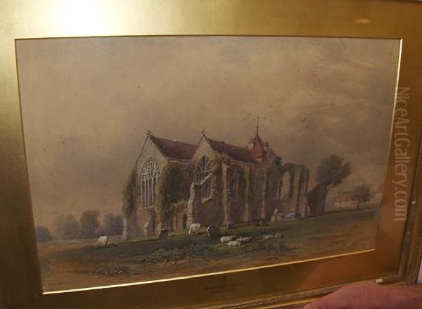 Winchelsea Church, Sussex Oil Painting by Benjamin Richard Green