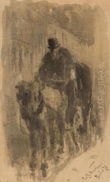 Rider On A Carriage Oil Painting by Charles Green Bush