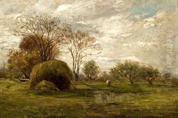 Pastoral Landscape Oil Painting by Charles Edwin Lewis Green