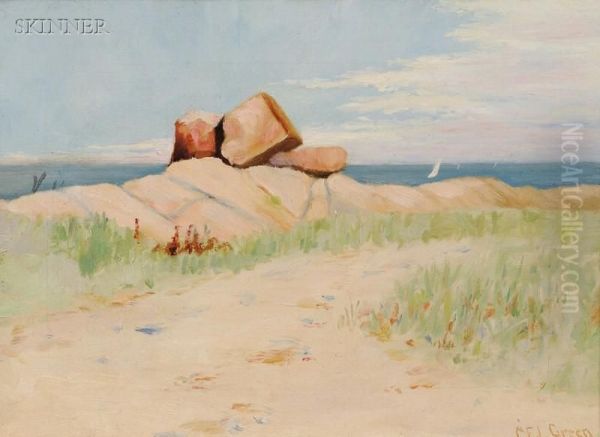 Beach View Oil Painting by Charles Edwin Lewis Green