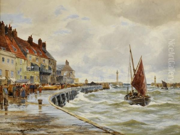 Breezy Whitby Oil Painting by David Gould Green