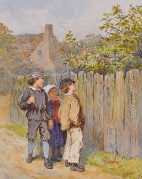 Tempting Apples Oil Painting by Henry Towneley Green