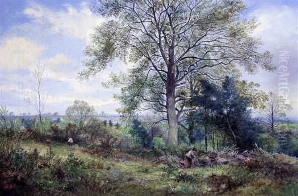 Bracken Gatherers Oil Painting by John Kenneth Green