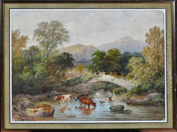 Near Abergavanny Oil Painting by Nathaniel Everett Green