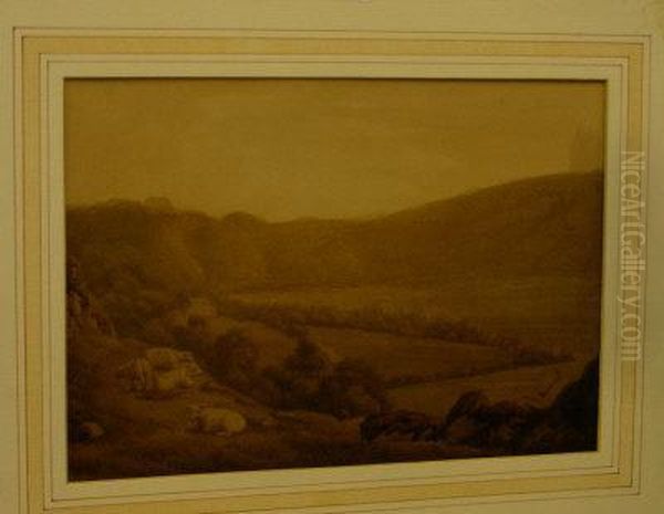 Head Of Derwent Water From Barrow Common Oil Painting by William Green Of Ambleside