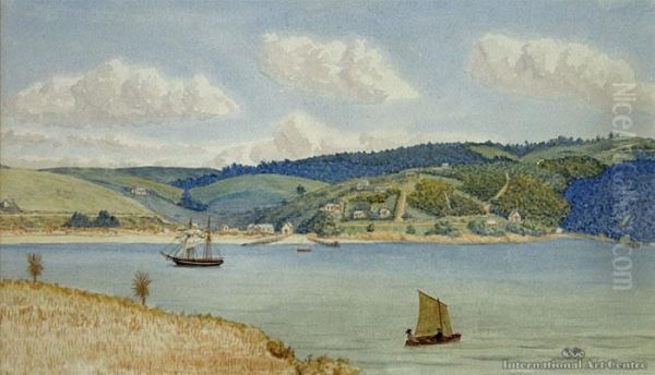 Taieri Mouth Oil Painting by Samuel Edwy Green