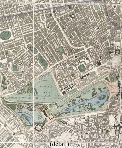 Map Of London Oil Painting by Greenwood Christopher & John