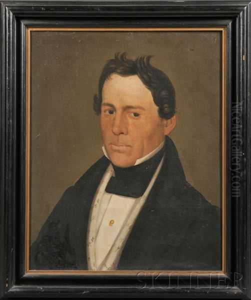 Portrait Of A Gentleman. Oil Painting by Ethan Allen Greenwood