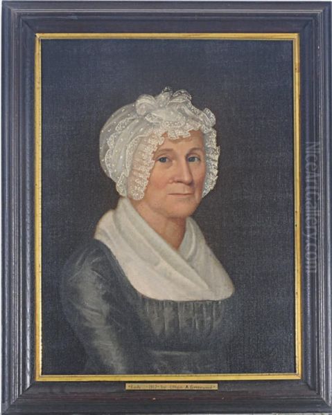 Portrait Of An Elderly Lady; And A Companion Painting Of Herhusband Oil Painting by Ethan Allen Greenwood