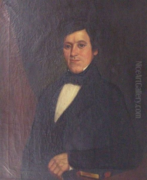 Portrait Of Mr. Robert Meadowcroft Oil Painting by Ethan Allen Greenwood