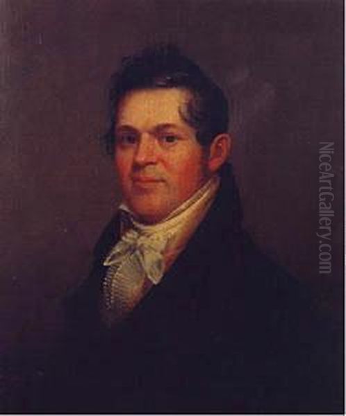 Head And Shoulders Portrait Of A Young Gentleman Oil Painting by Ethan Allen Greenwood