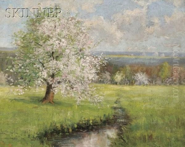 Blossoming Trees Oil Painting by Joseph H. Greenwood