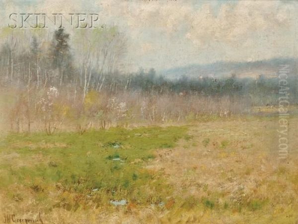 View Of A Meadow In Spring Oil Painting by Joseph H. Greenwood