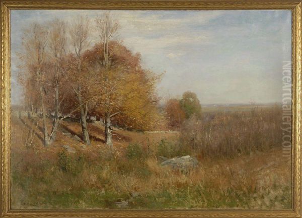 Autumnal Landscape Oil Painting by Joseph H. Greenwood