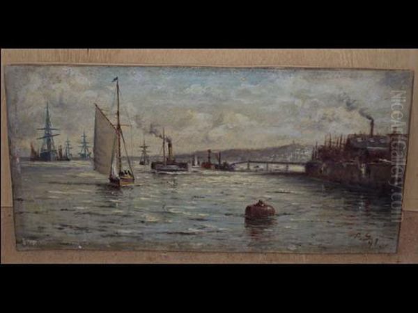 Monks Ferry, Birkenhead Oil Painting by Parker Greenwood