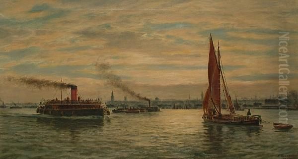 The Mersey Ferry Oil Painting by Parker Greenwood