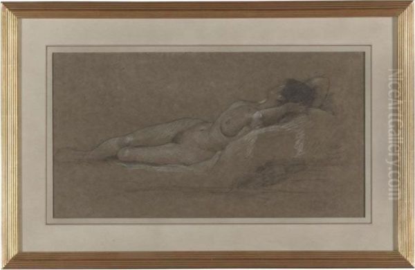 Reclining Nude Oil Painting by Edward John Gregory