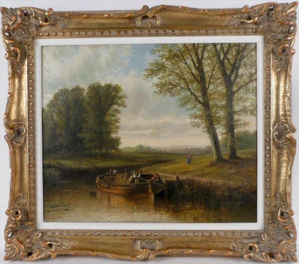 Canal Scene Oil Painting by George Gregory