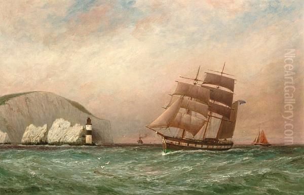 Off The Needles, Isle Of Wight Oil Painting by George Gregory