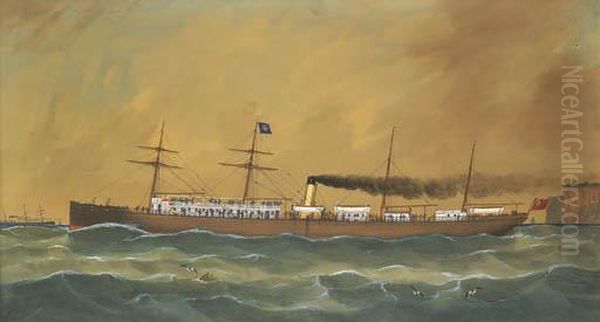 Ss Australia Oil Painting by George Frederick Gregory