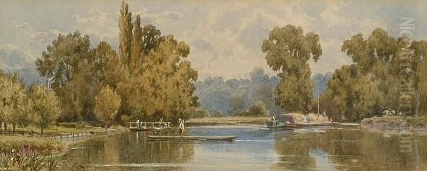 Medmenham, Bucks Oil Painting by George Frederick Gregory