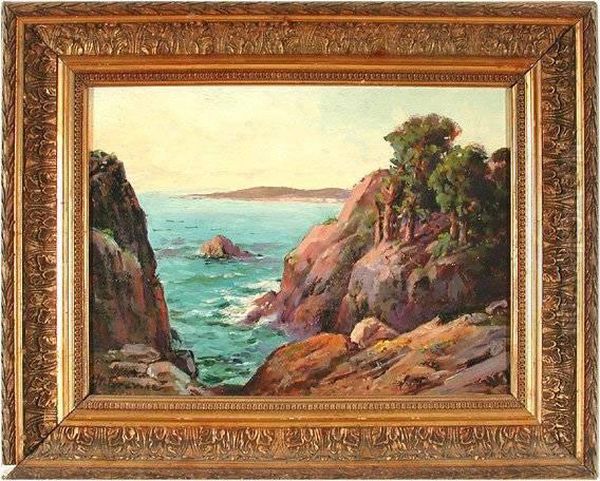 California Coastallandscape Oil Painting by Deidrich Henry Gremke