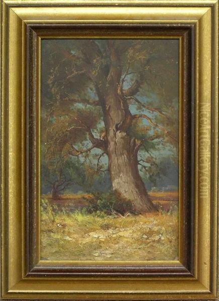 Oak Tree Oil Painting by Deidrich Henry Gremke