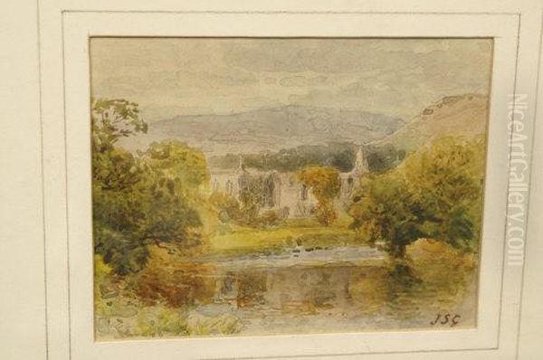 Bolton Abbey Oil Painting by James Stephen Gresley