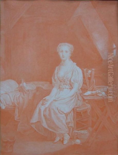 La Vertu Chancellante Oil Painting by Anne Genevieve Greuze