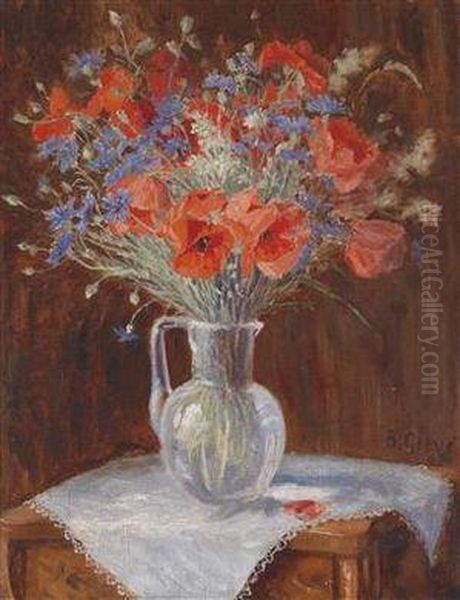 Poppies In A Vase Oil Painting by Hedwig Greve