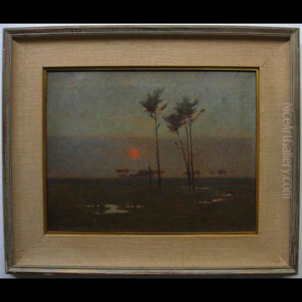 Landscape At Dusk Oil Painting by Louis Monro Grier