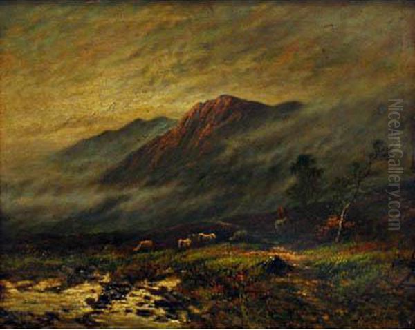 Paesaggio Montano Oil Painting by Walter Graham Grieve