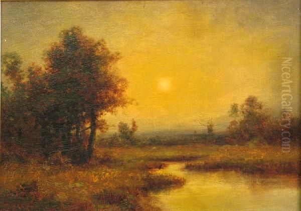 Meadows Oil Painting by Thomas Bartholomew Griffin