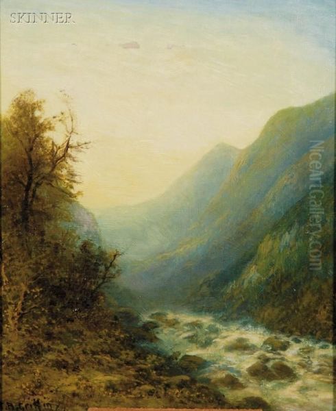 River Rapids Oil Painting by Thomas Bartholomew Griffin