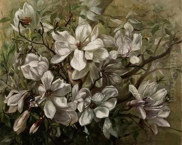 Magnolias Oil Painting by Marie Osthaus Griffith